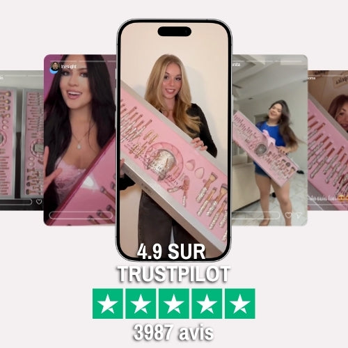 Box Makeup "Rose Argent" 31 pièces 1